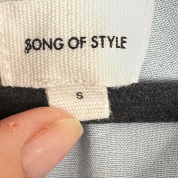 Song of Style Linen Blend Mini Dress Front Cutout Light Blue Size Small - Picture 10 of 12